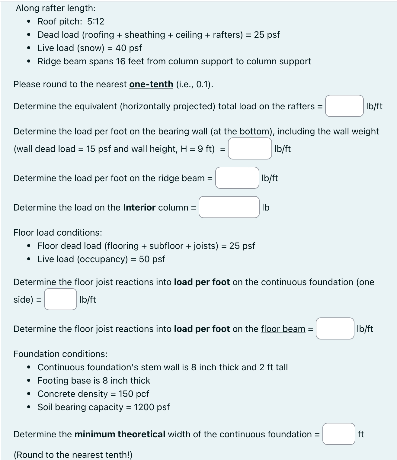 Along rafter length: Roof pitch: 5 : 1 2 Dead