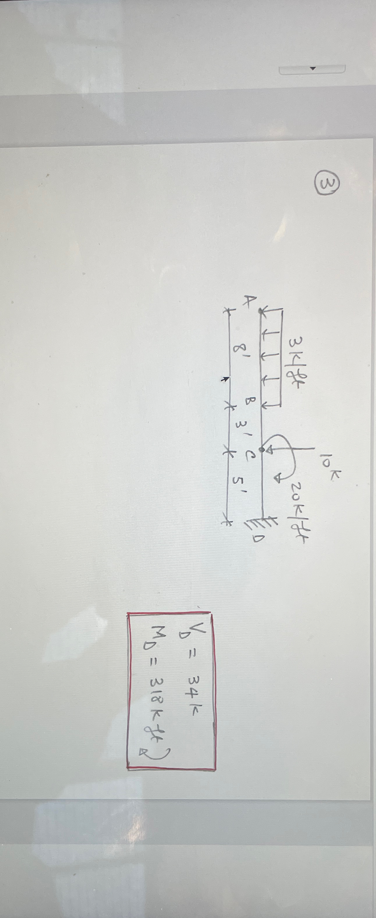 Find the reactions Show all work and draw it out
