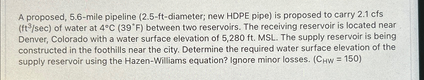 A proposed, 5 . 6 - mile pipeline ( 2 . 5 - ft -