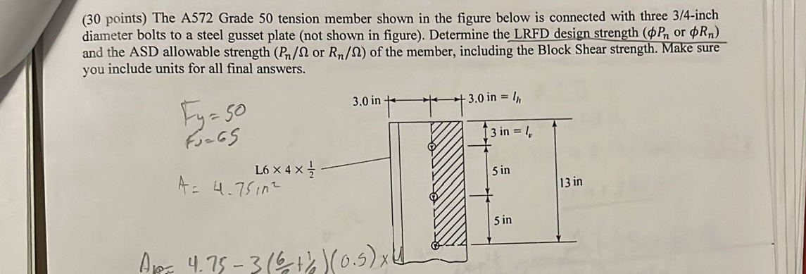( 3 0 points ) The A 5 7 2 Grade 5 0 tension