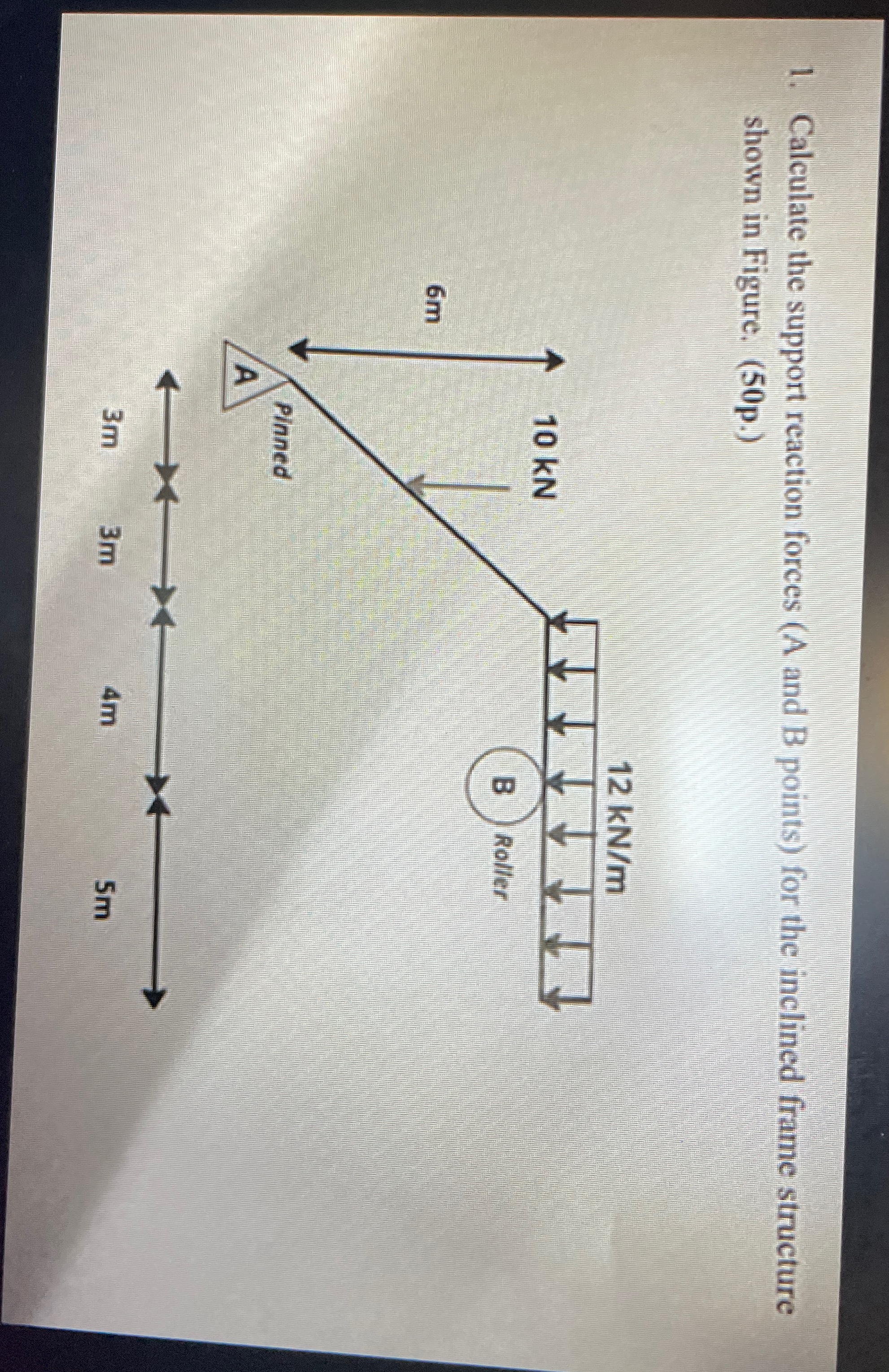 ANSWER URGENTLY PLEASE Calculate the support