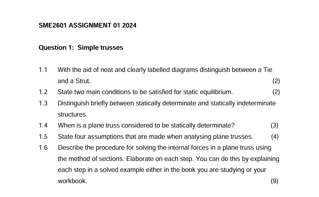 SME 2 6 0 1 ASSIGNMENT 0 1 2 0 2 4 Question 1 :