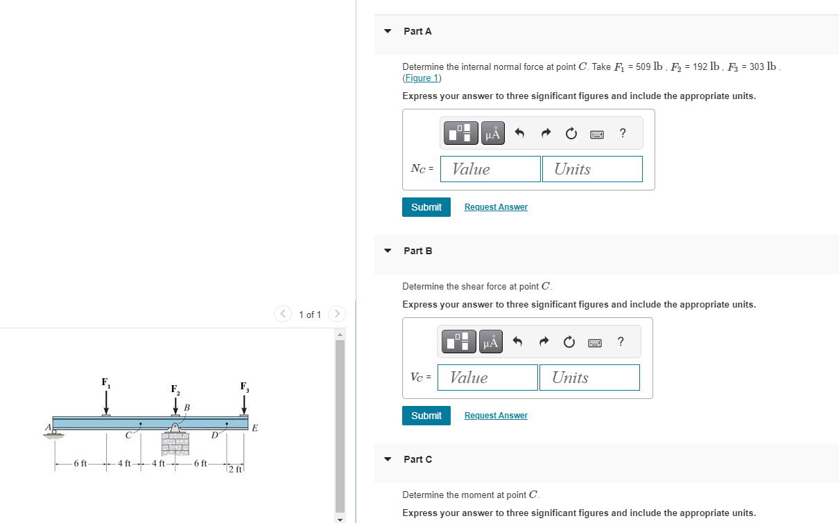 Part A Determine the internal normal force at