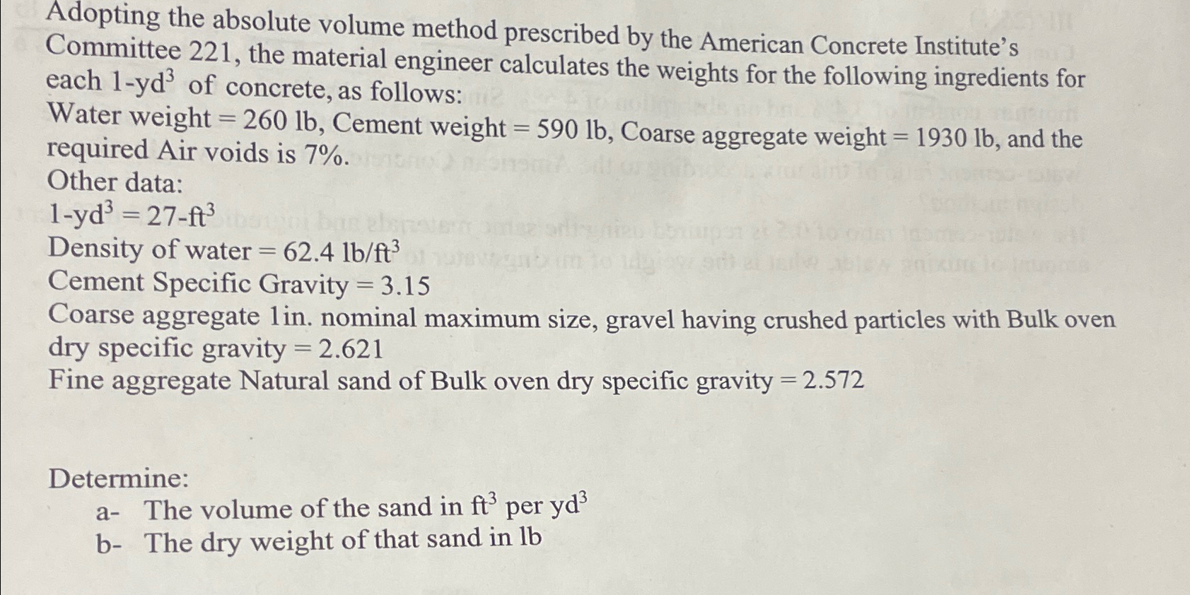 Adopting the absolute volume method prescribed by
