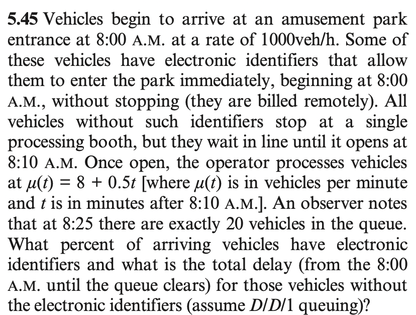 5 . 4 5 Vehicles begin to arrive at an amusement