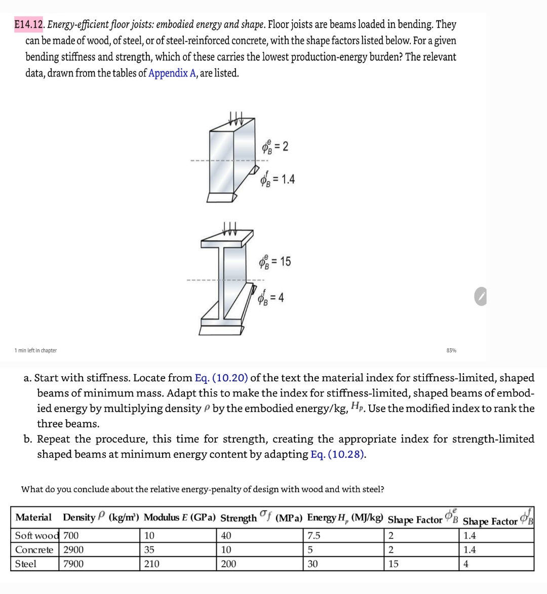 E 1 4 . 1 2 . Energy - efficient floor joists: