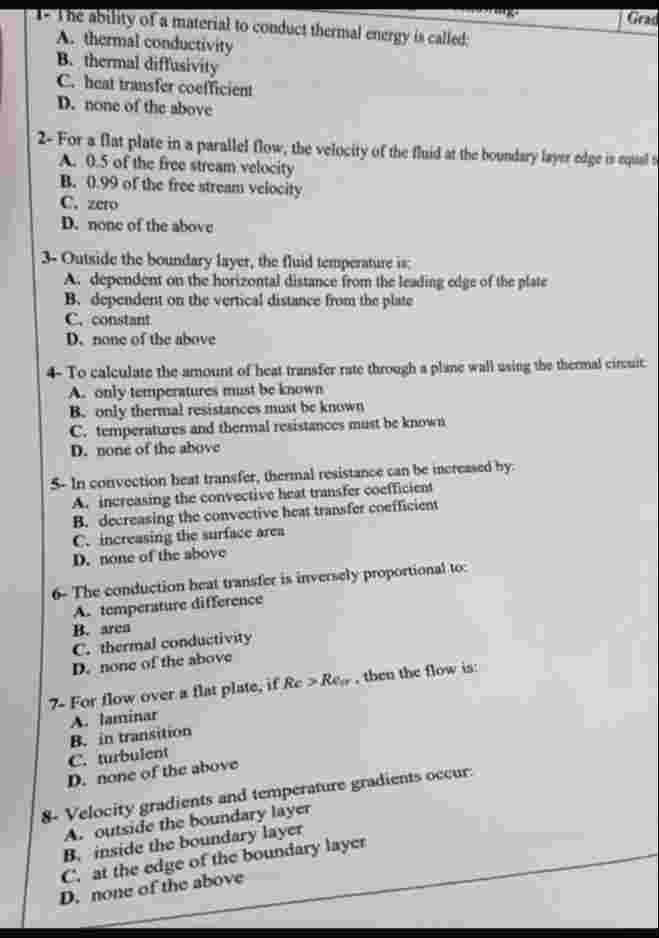 select the correct answer - The ability of a