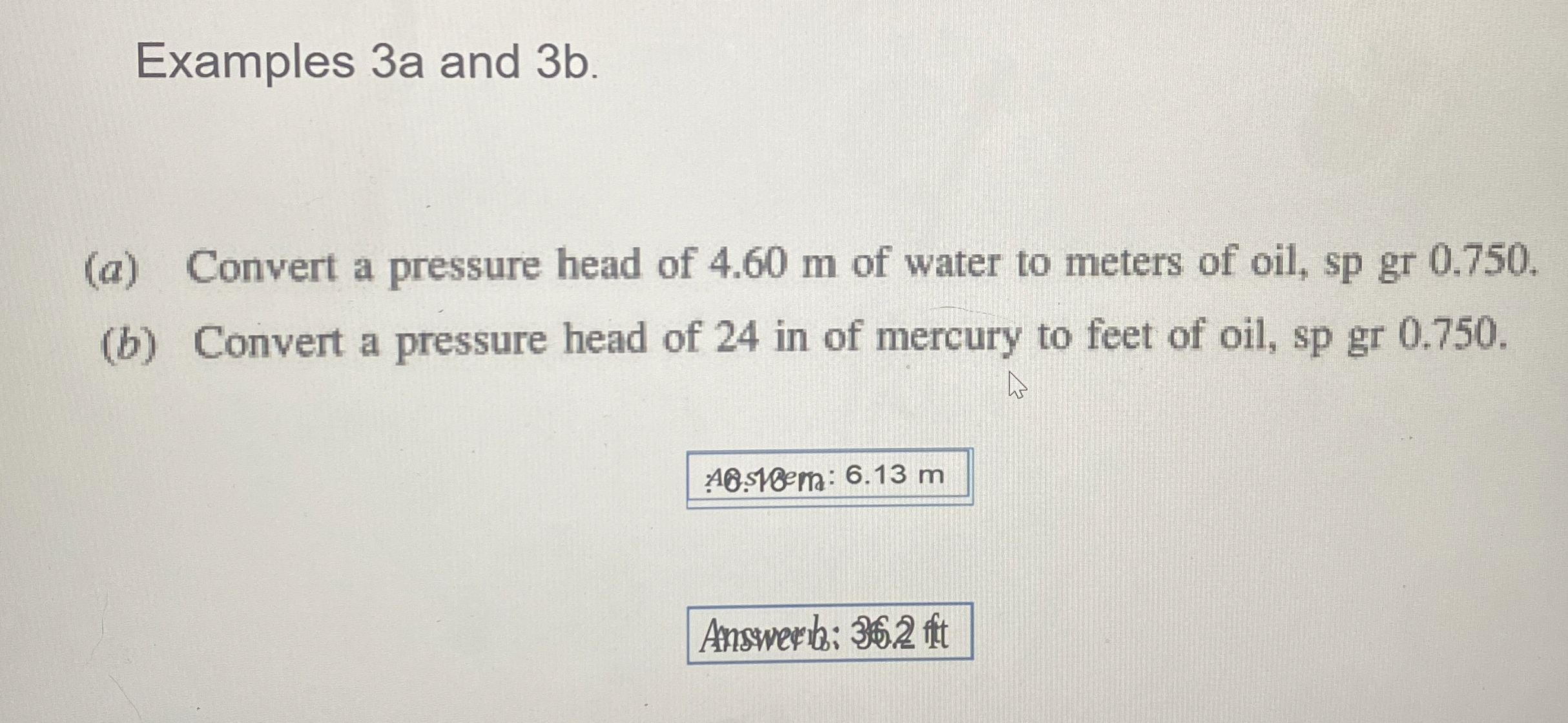 Examples 3 a and 3 b . ( a ) Convert a pressure