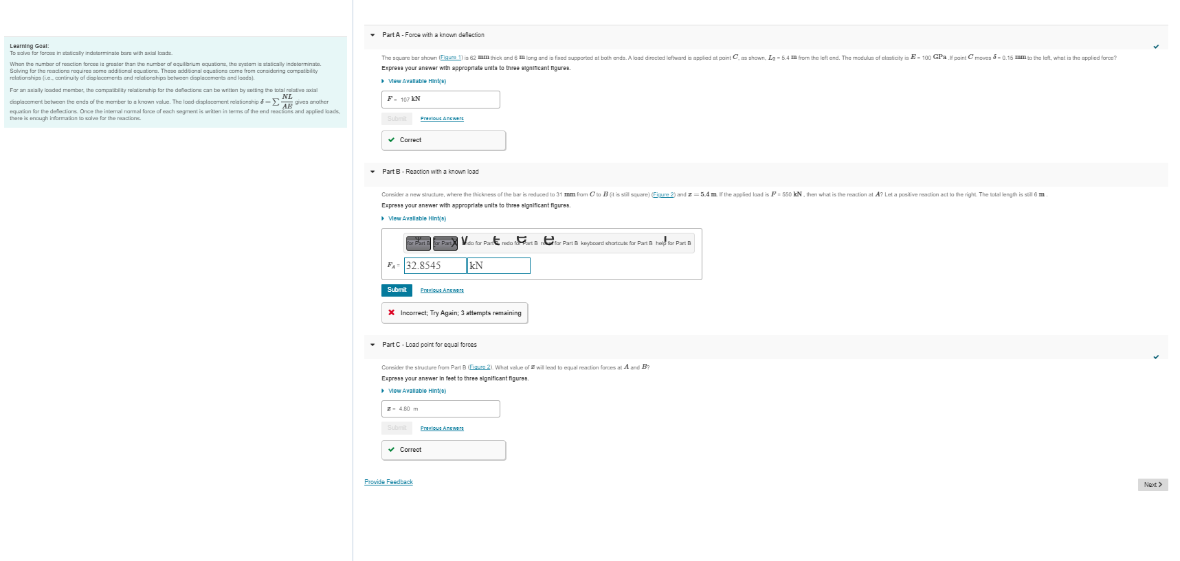 Learning Goal; Learning Goal: To solve for forces