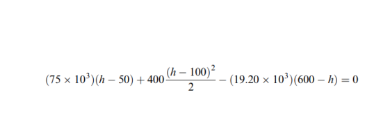 What is the h value? ( 7 5 1 0 3 ) ( h - 5 0 ) +