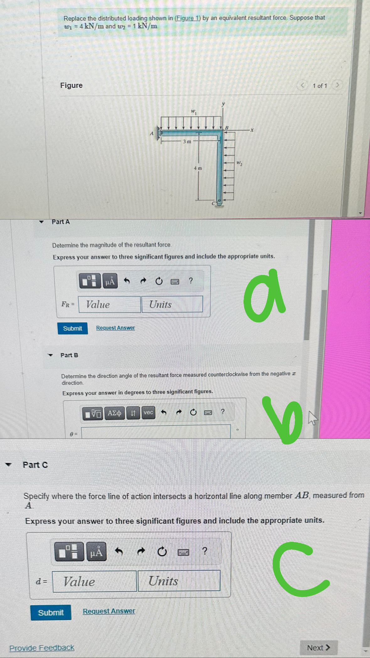 Replace the distributed loading shown in ( Figure