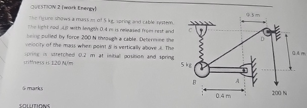 QUESTION 2 ( work Energy ) The figure shows a