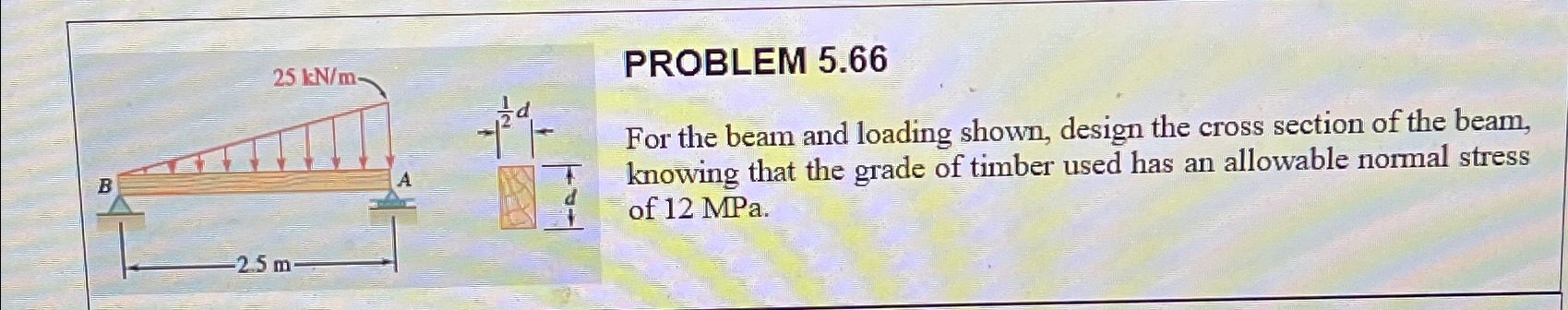 PROBLEM 5 . 6 6 For the beam and loading shown,