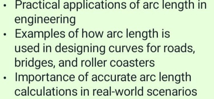 Practical applications of arc length in