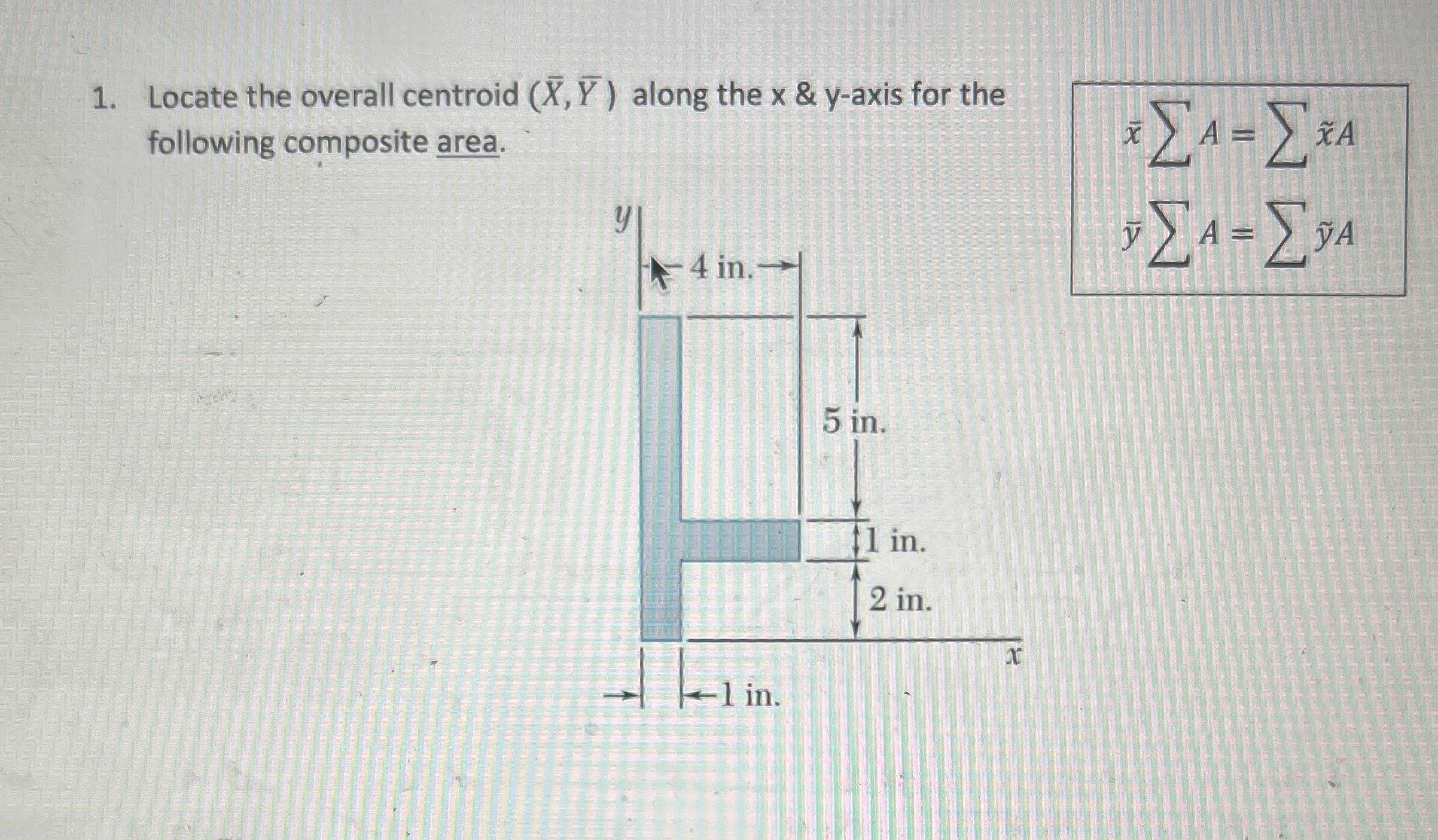Locate the overall centroid ( x , b a r ( Y ) )