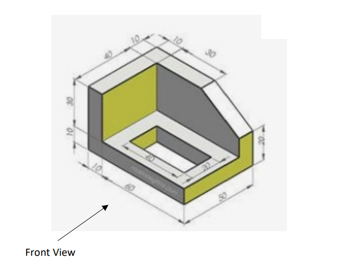 please can someone draw the three views ( top ,