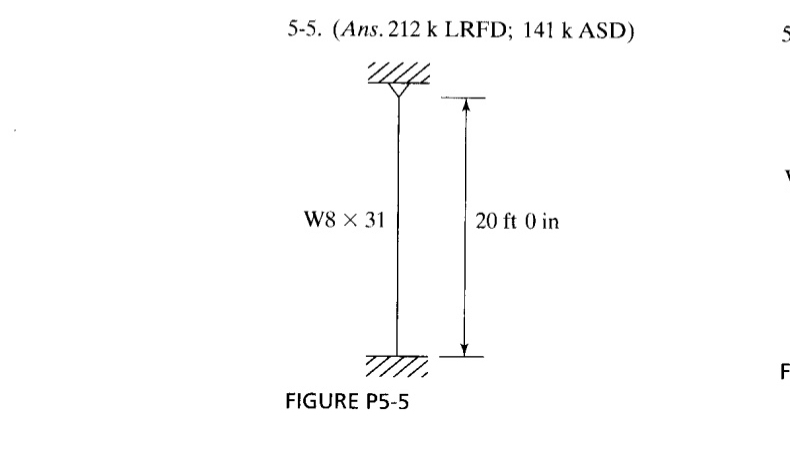 Determine the LRFD design strength, . P , , and