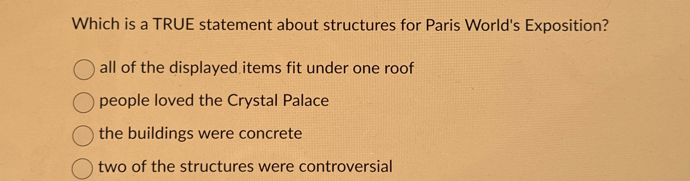 Which is a TRUE statement about structures for