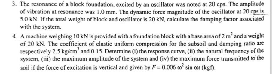 Need both questions answer 3. The resonance of a