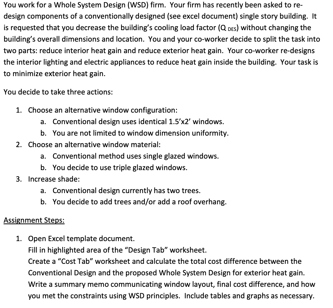 Constraints: You have the following design