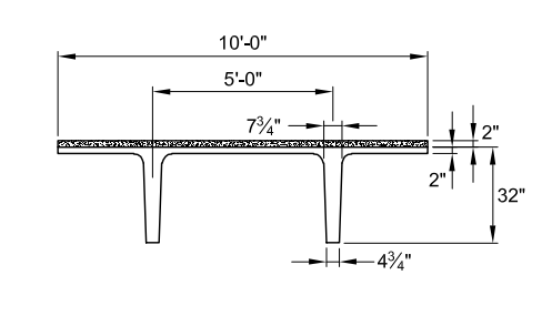 how to calculate e value for double tee beam for