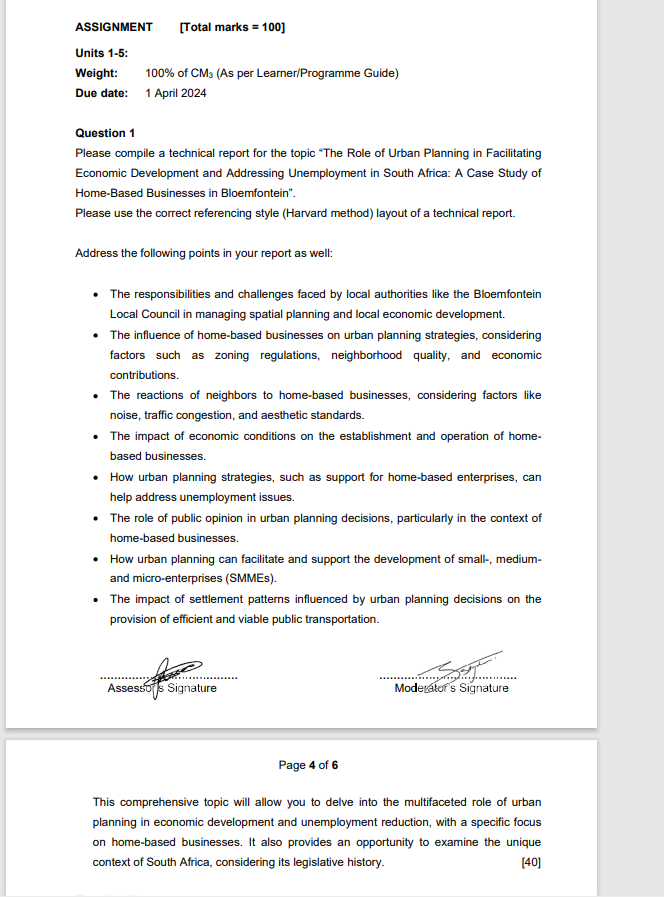 ASSIGNMENT Total marks = 1 0 0 Units 1 - 5 :