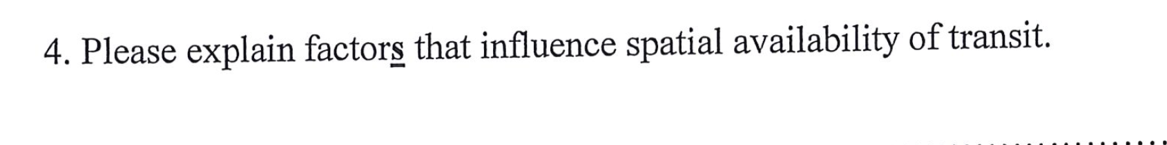 Please explain factors that influence spatial