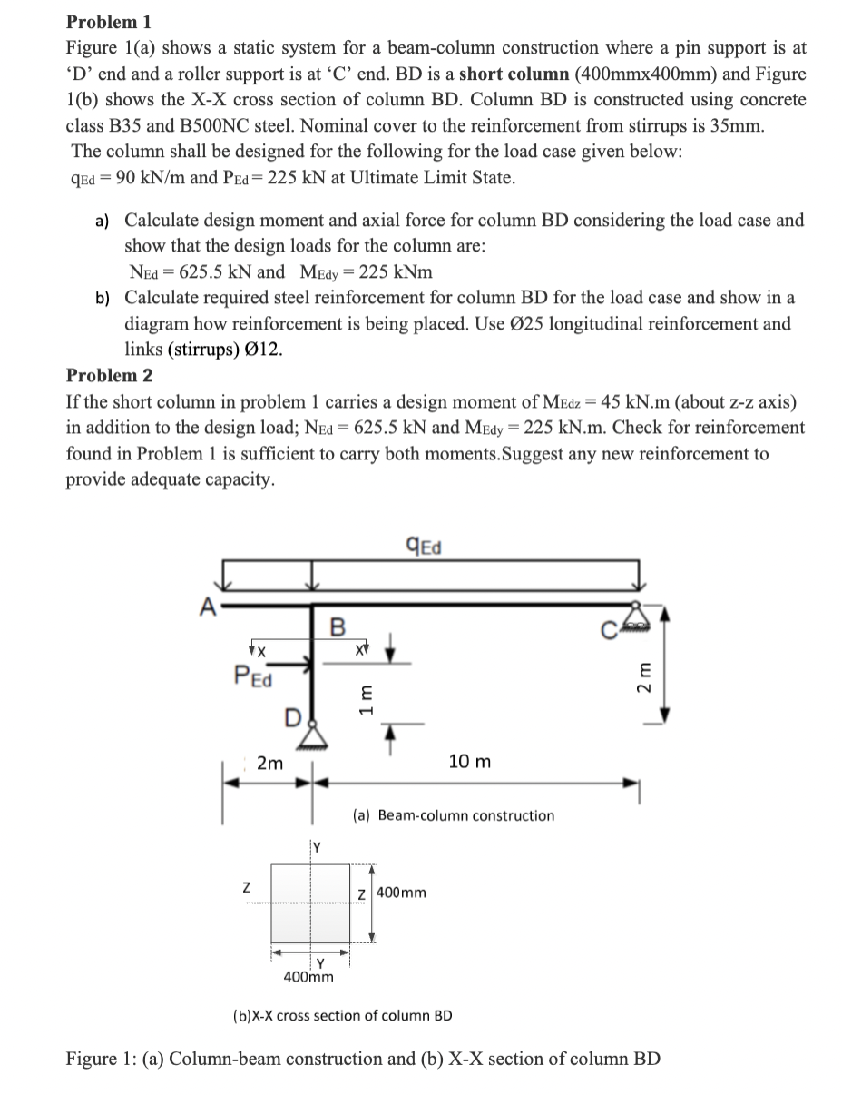 Figure 1 ( a ) shows a static system for a beam -