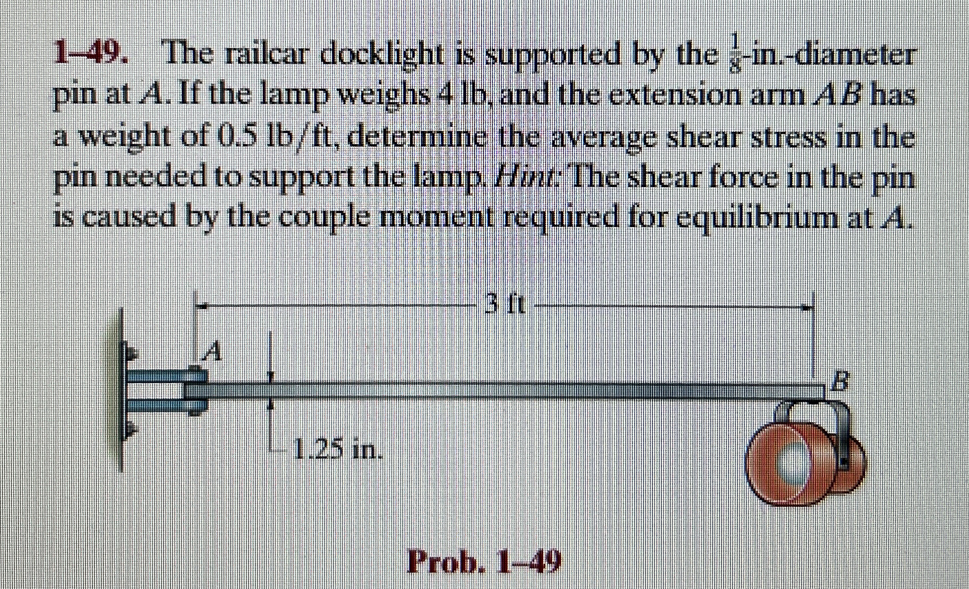 1 - 4 9 . The railcar docklight is supported by