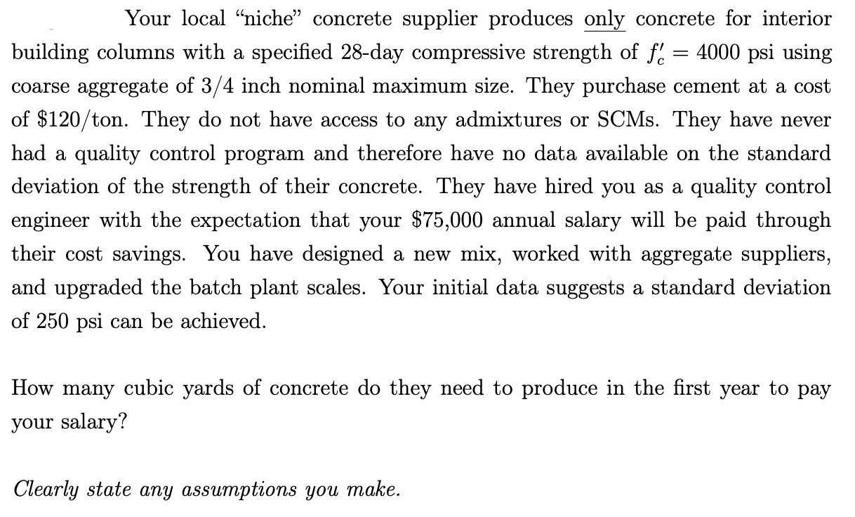 Your local "niche" concrete supplier produces