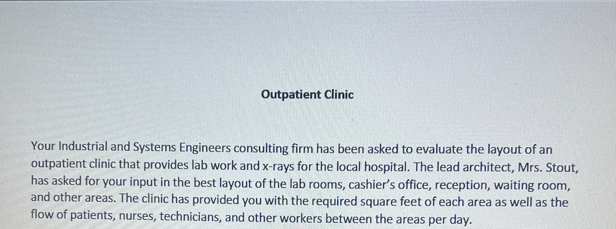 Your Industrial and Systems Engineers consulting