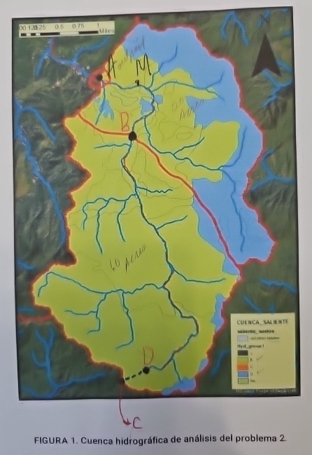 La cuenca mostrada en la Figura 1 est dividida
