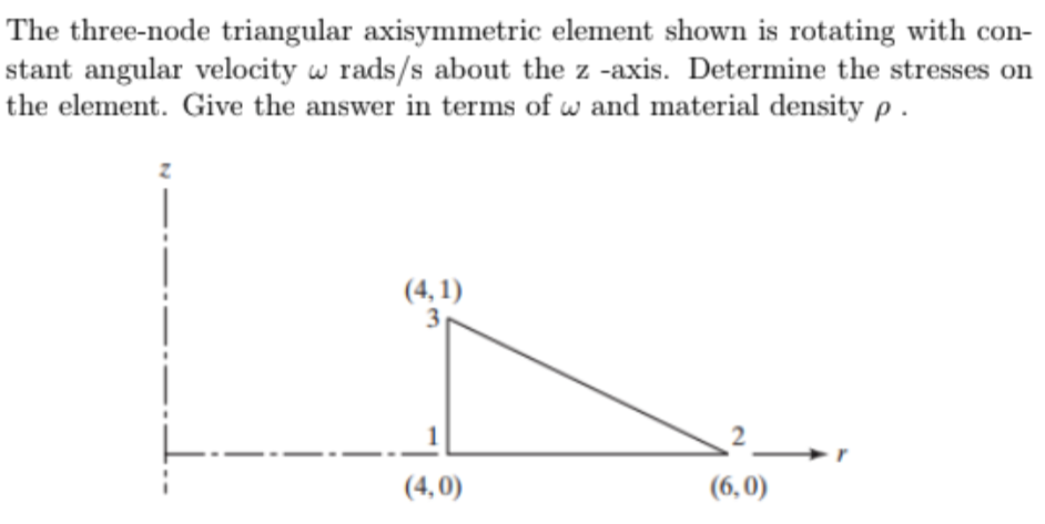 The three - node triangular axisymmetric element