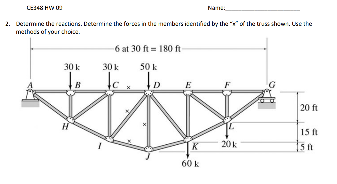 CE 3 4 8 HW 0 9 Name: 2 . Determine the