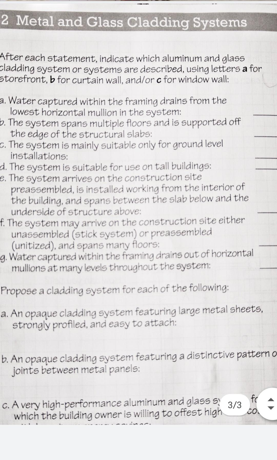 After each statement, indicate which aluminum and