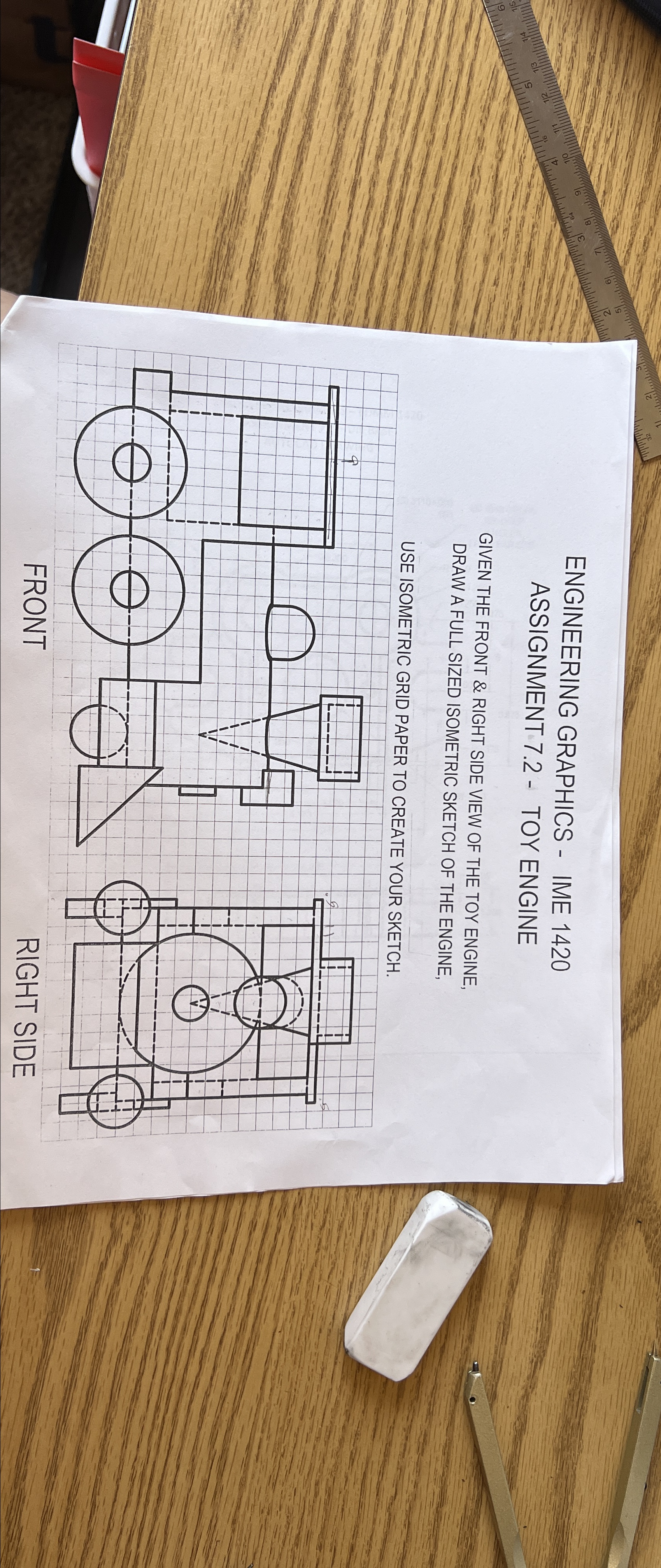 ENGINEERING GRAPHICS - IME 1 4 2 0 ASSIGNMENT 7 .
