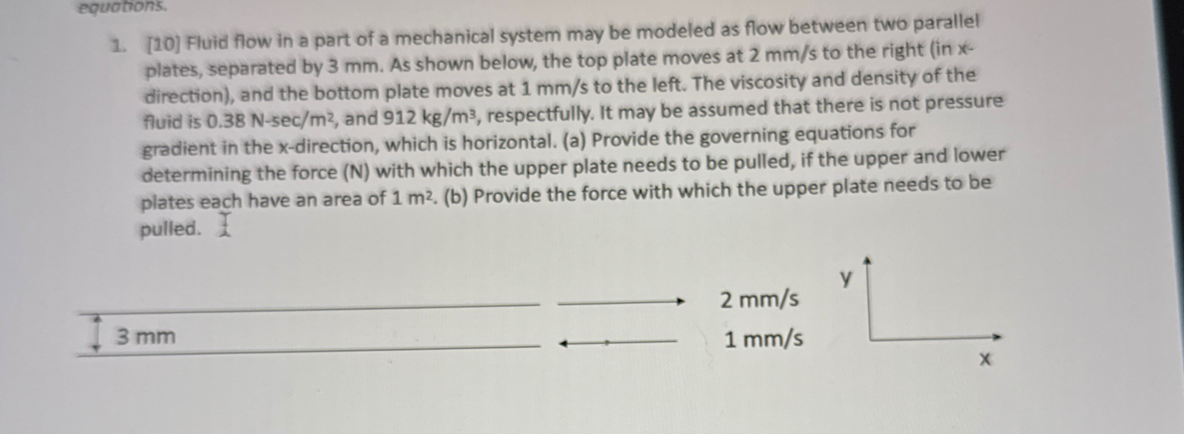equotions. [ 1 0 ] Fluid flow in a part of a