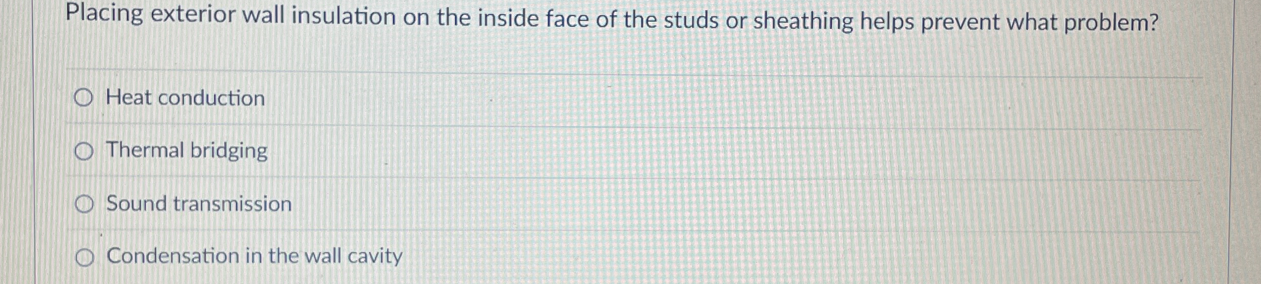 Placing exterior wall insulation on the inside