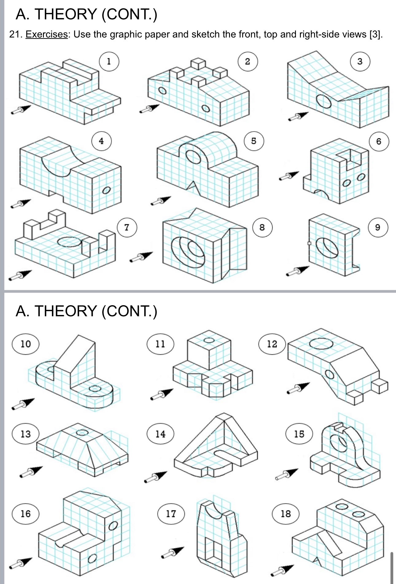 A . THEORY ( CONT . ) 2 1 . Exercises: Use the