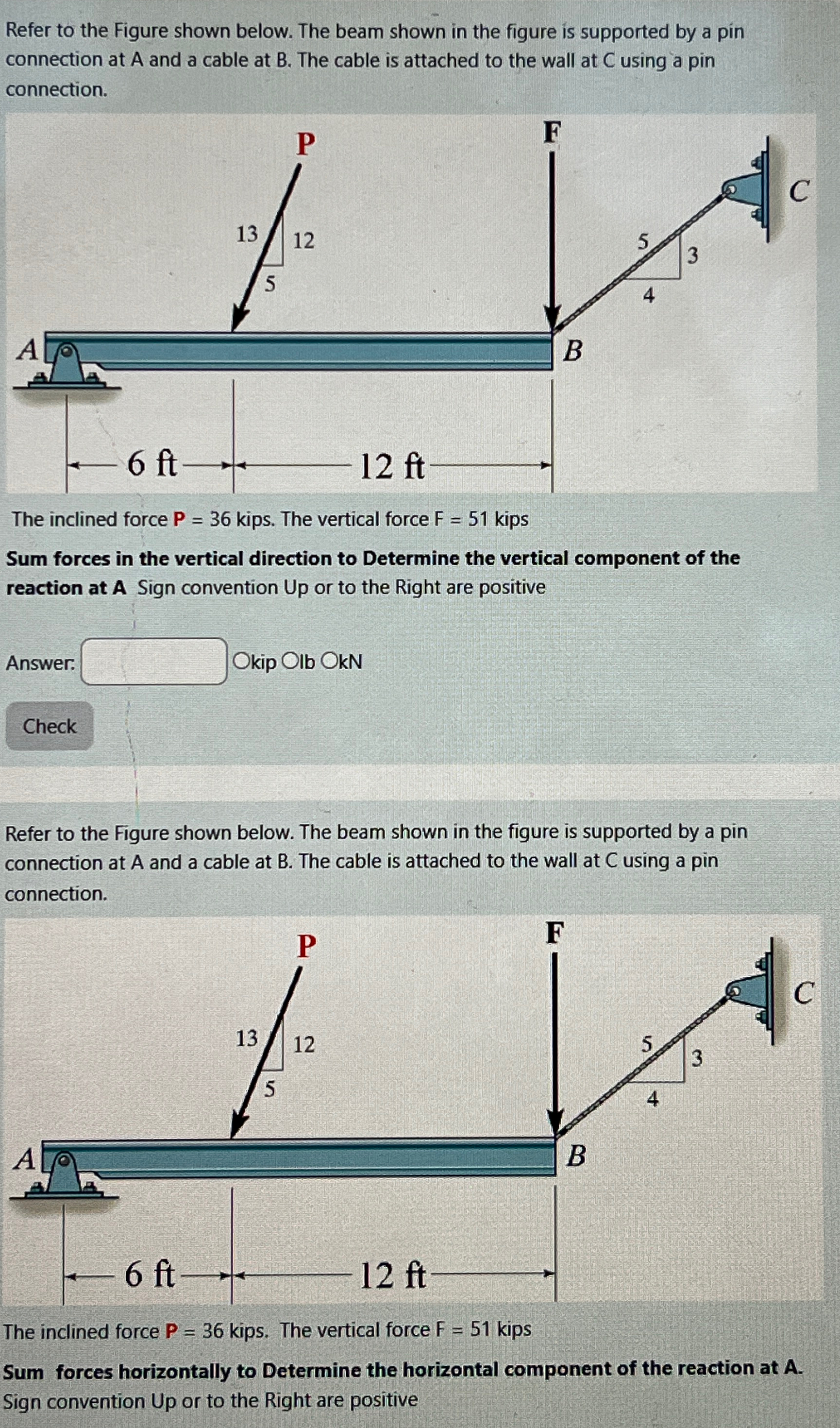 Refer to the Figure shown below. The beam shown