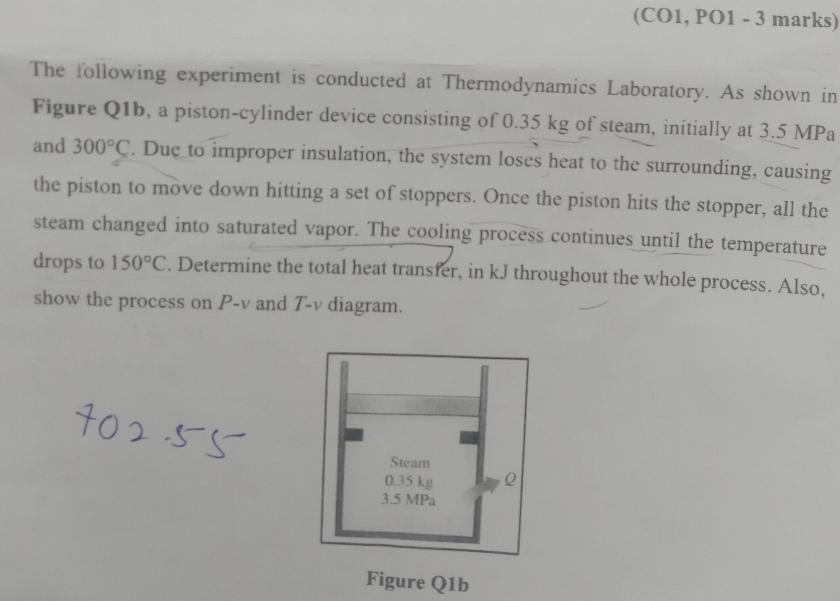The following experiment is conducted at