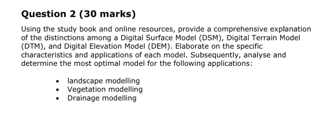 Question 2 ( 3 0 marks ) Using the study book and