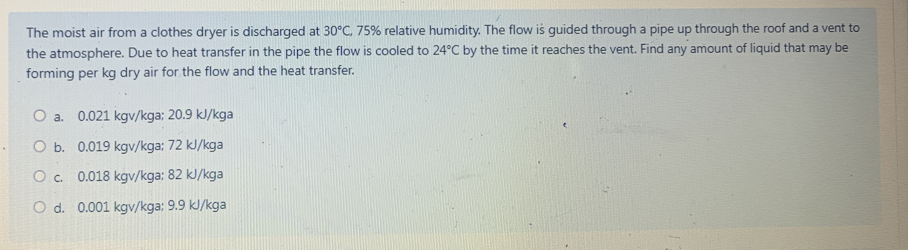 The moist air from a clothes dryer is discharged