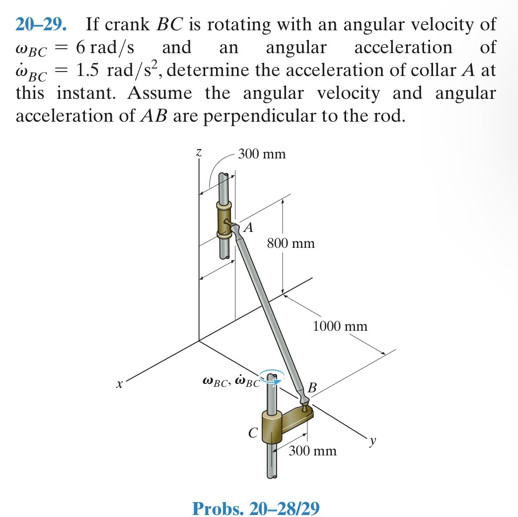 2 0 - 2 9 . If crank B C is rotating with an