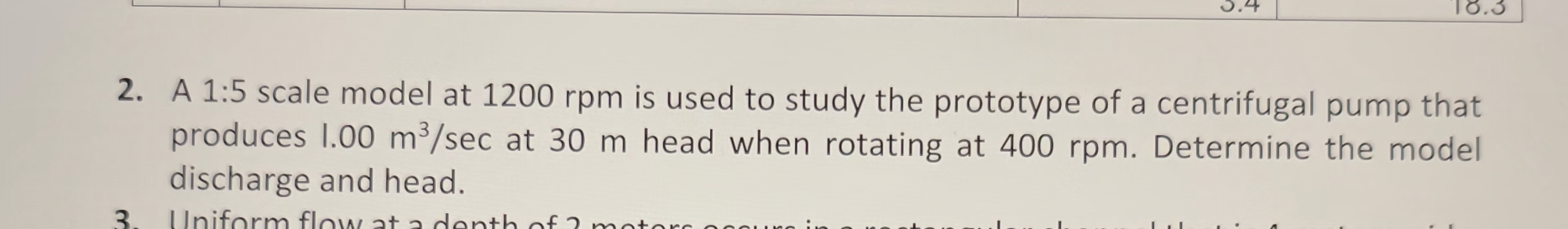A 1 : 5 scale model at 1 2 0 0 rpm is used to
