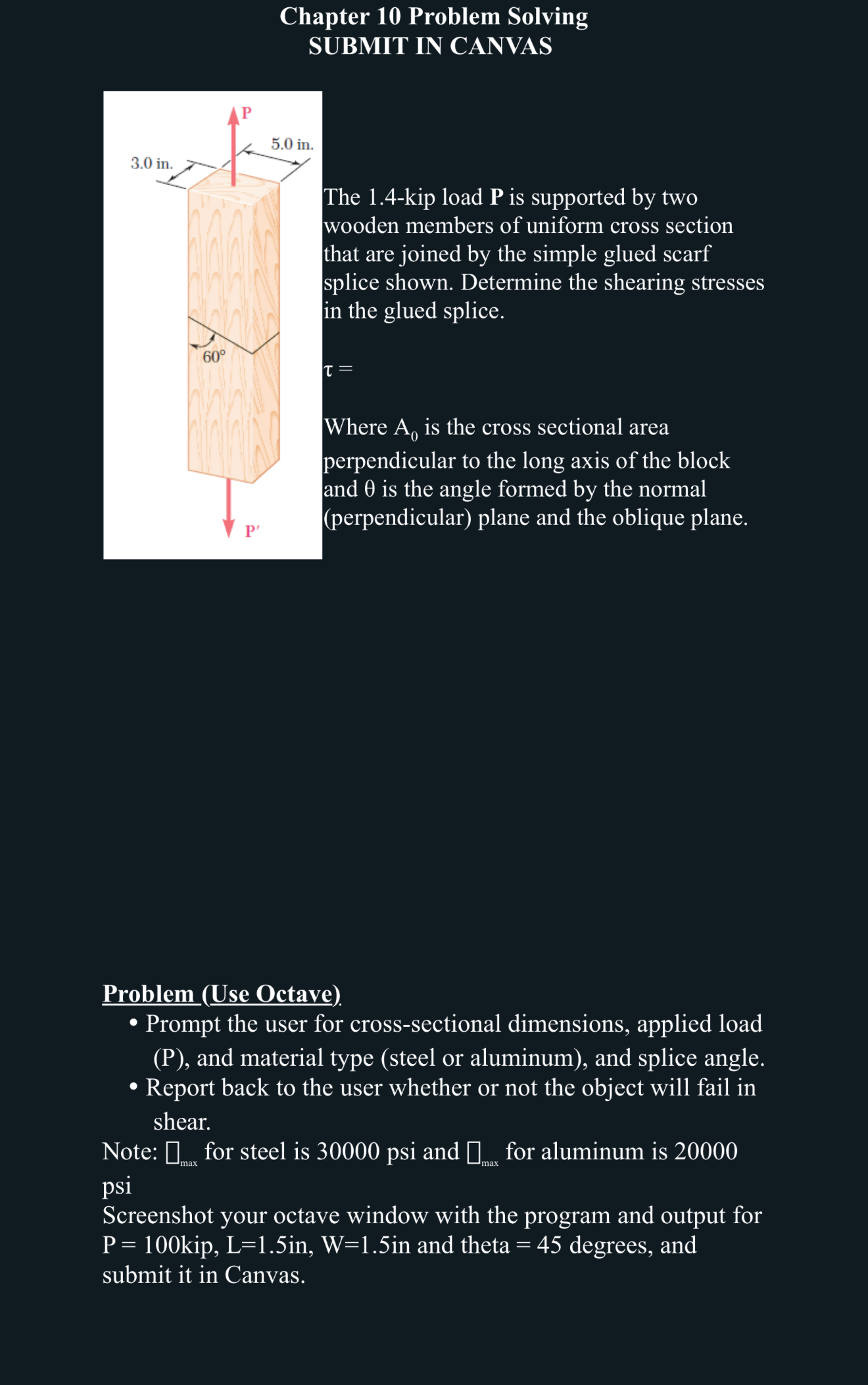 Chapter 1 0 Problem Solving SUBMIT IN CANVAS 1 .