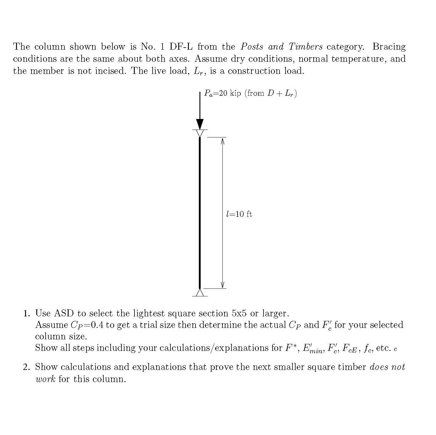 The column shown below is No . 1 DF - L from the