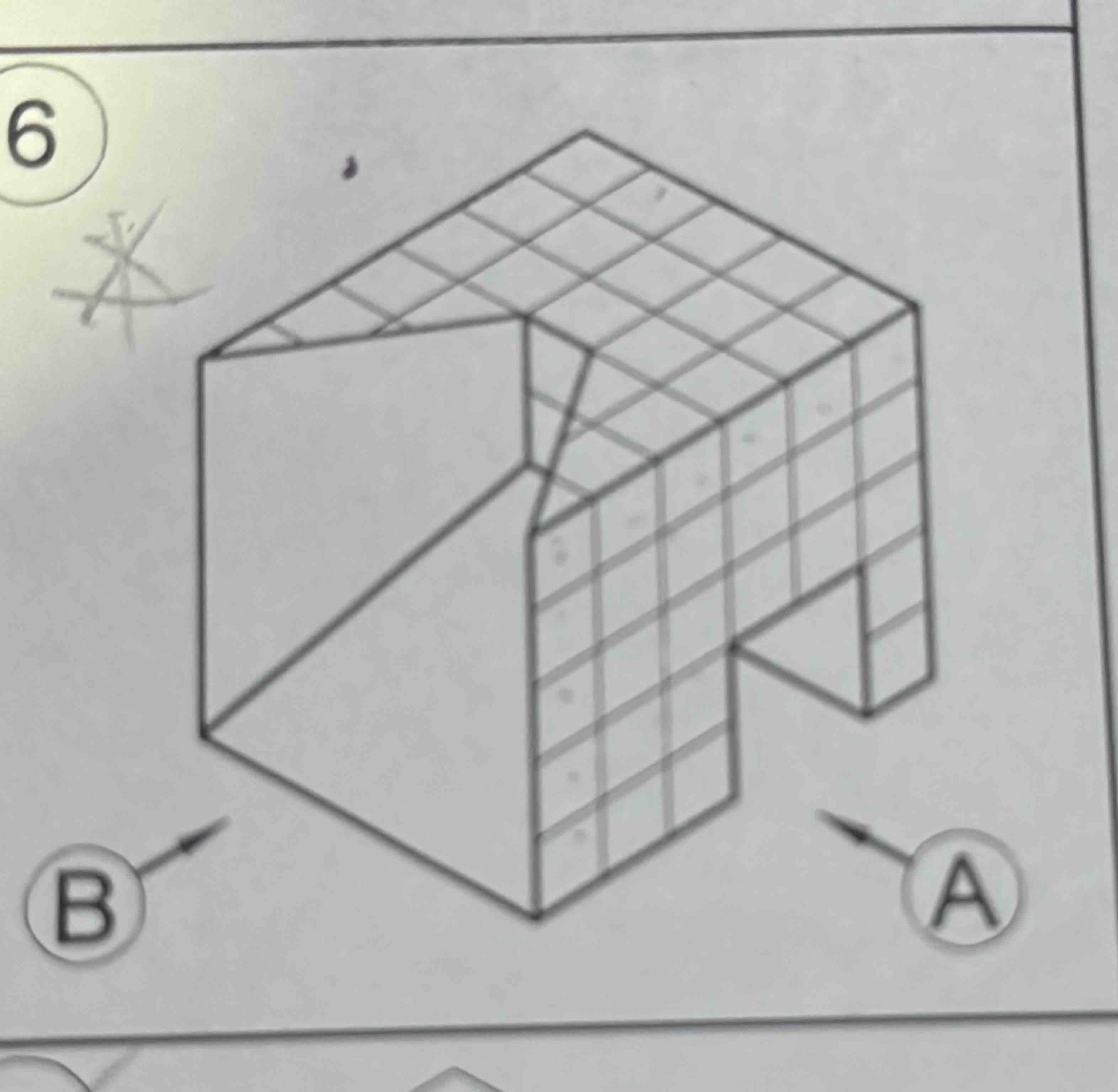 Sketch the following Orthographic veiiew using