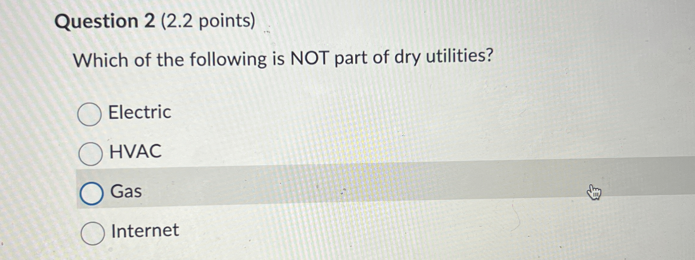 Question 2 ( 2 . 2 points ) Which of the