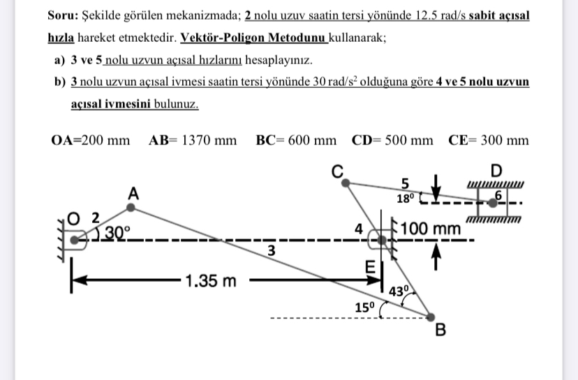 Soru: ekilde g r len mekanizmada; 2 ? nolu uzuv